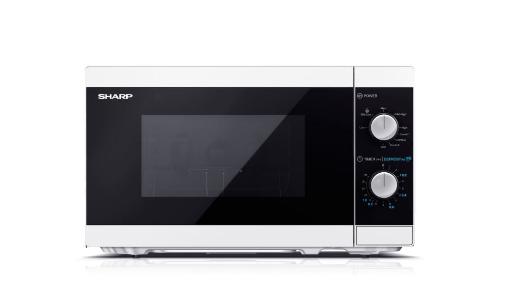 Sharp YC-MG01E-W mikrohullámú sütő fehér-fekete