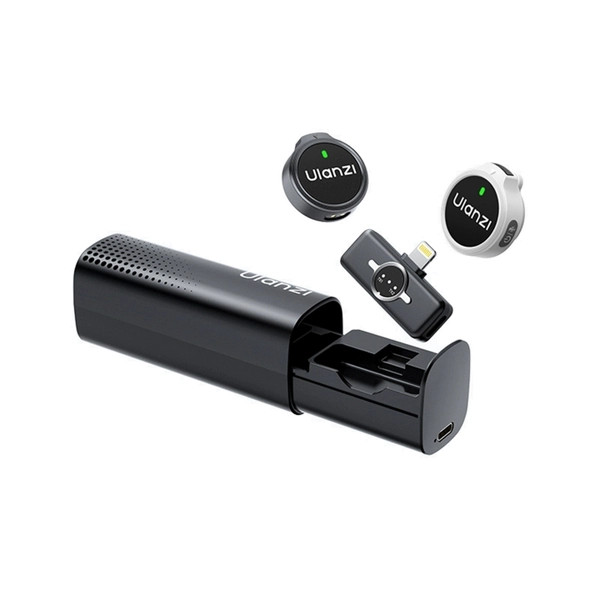 Ulanzi A21 csiptetős vezeték nélküli mikrofon 2db mikrofon zajszűrés Lighting fekete, fehér