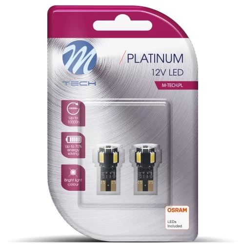 M-Tech T10 LED 4x5630 SMD+1HP fehér színű, pár (72LB804W)