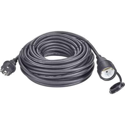 Kültéri, gumi hálózati hosszabbítókábel védőkupakkal, fekete, 20 m, H07RN-F 3G 1,5 mm2, Renkforce 1373173 Kültéri, gumi hálózati hosszabbítókábel védőkupakkal, fekete, 20 m, H07RN-F 3G 1,5 mm2, Renkforce 1373173