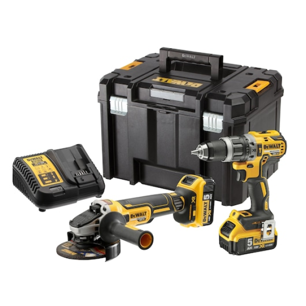 DEWALT Készlet  18V  XR  DCD796 DCG405  2x5Ah  TSTAK VI