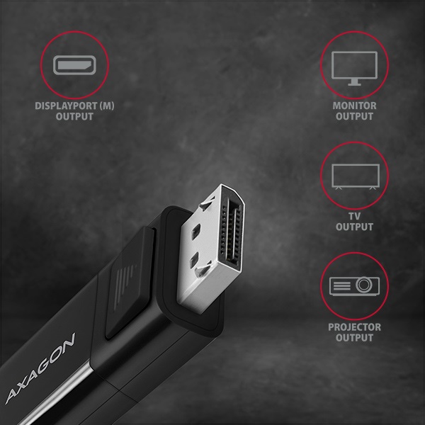 Axagon RVC-DPC USB-C - Displayport kábel Axagon RVC-DPC USB-C - Displayport kábel