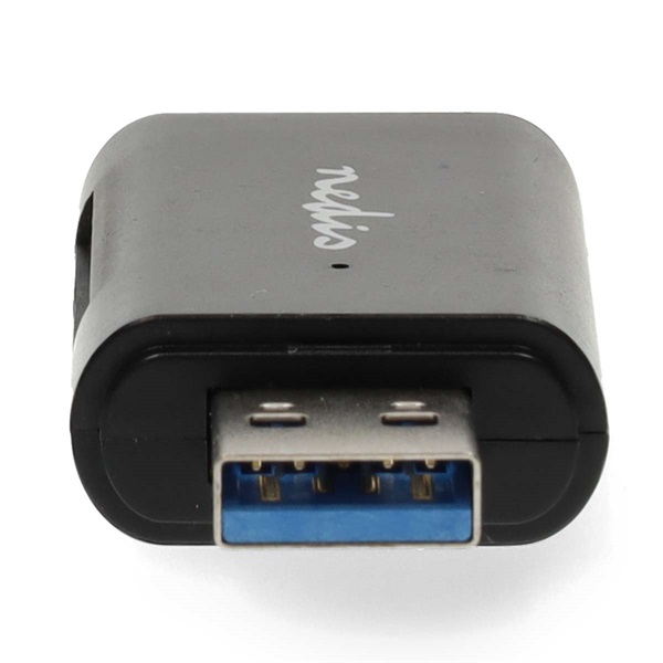 Nedis CRDRU3110BK USB3.2 Gen1 - USBC kártyaolvasó microSD (TF) / microSDHC (TF) / microSDXC (TF) / SD / SDHC / SDXC