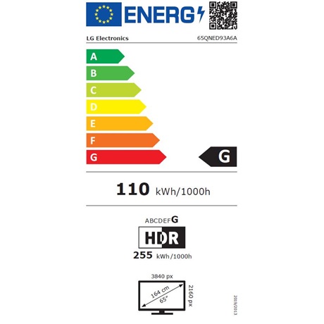 Lg 65QNED93A6A UHD SMART MINI-LED Televízió