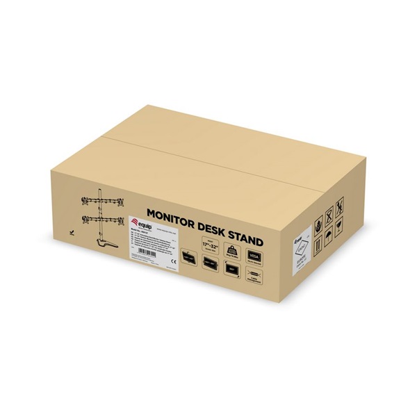 Equip Monitor Asztali állvány - 650127 (17"-32", 4 monitor, dönthető, forgatható, állítható magasság, Max.:4x9kg,fekete)