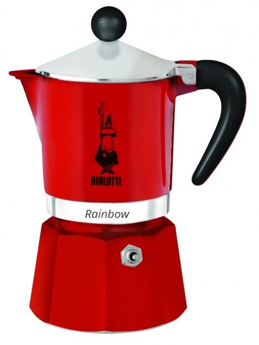 Bialetti Rainbow 3 személyes kotyogós kávéfőző piros (4962) Bialetti Rainbow 3 személyes kotyogós kávéfőző piros (4962)
