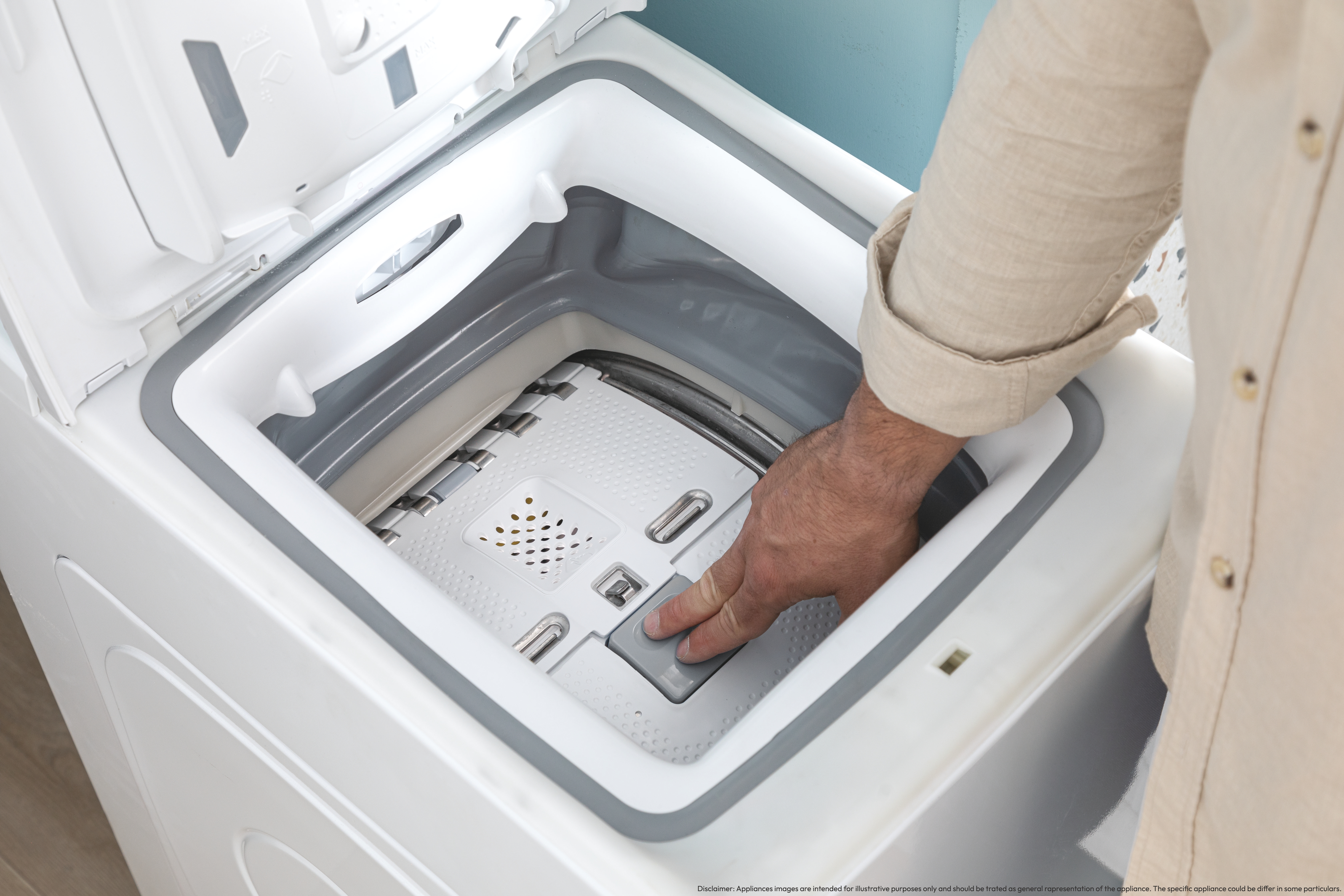 Candy TCA474TM5-S Felültöltős mosógép - 7 kg, 1400 ford./perc, A Energiaosztály, WiFi + BLE