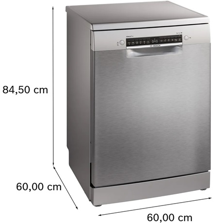 Bosch SMS4ECI26E inox, szabadonálló, programok száma:6, 14 terítékes mosogatógép