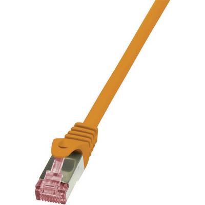 RJ45 Hálózati csatlakozókábel, CAT 6 S/FTP [1x RJ45 dugó - 1x RJ45 dugó] 0,25 m Narancs LogiLink