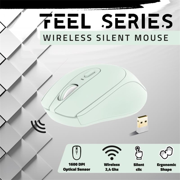 Advance   FEEL WIRELESS Egér vezeték nélküli  Zöld 