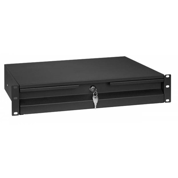 Stalflex rack szekrény fiók 2U 19" fekete (RD19-2U-B)