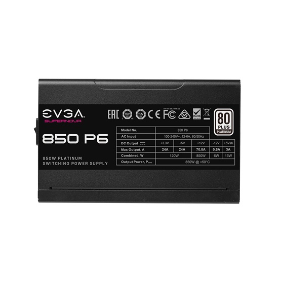 EVGA SuperNOVA 850 P6 80+ Platinum 850W Fully Modular Tápegység