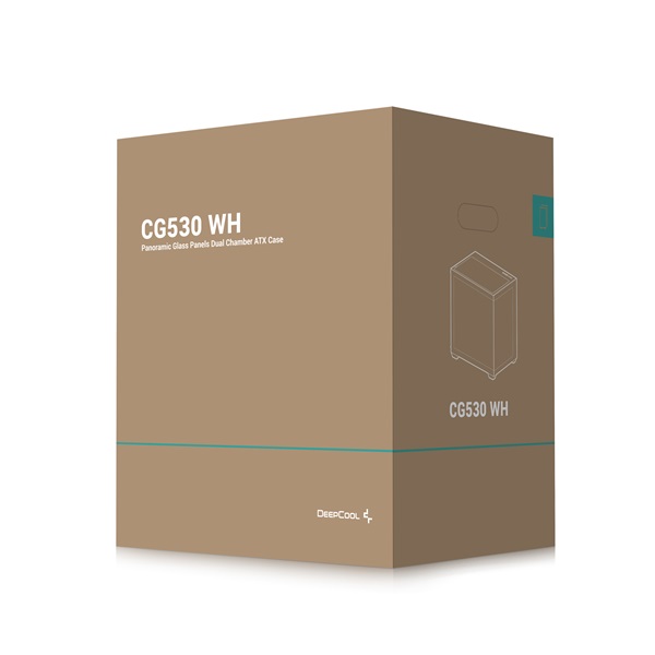 DeepCool CG530 WH ablakos  venti nélkül BTF  ATX Számítógépház   Fehér 