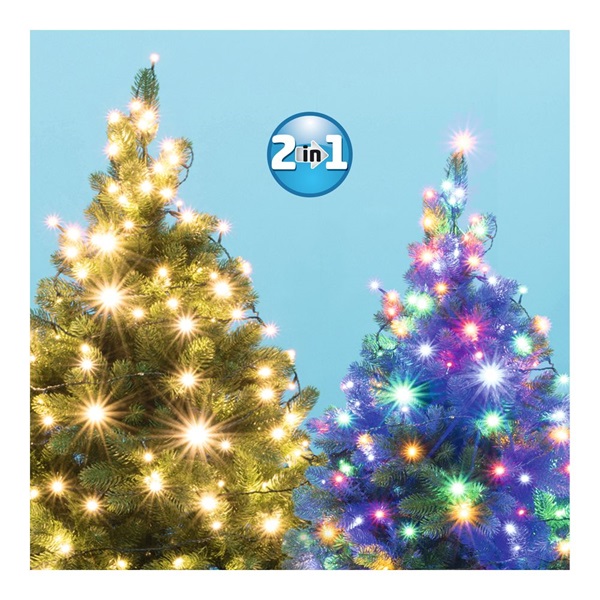 Home LED 202R/WW/M 14m/200 LED/kül-beltéri/időzítős/meleg fehér-színes karácsonyi fényfüzér Home LED 202R/WW/M 14m/200 LED/kül-beltéri/időzítős/meleg fehér-színes karácsonyi fényfüzér