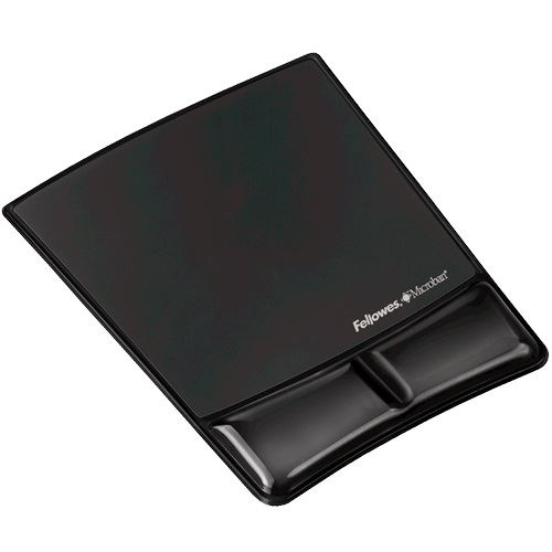 Fellowes Health-V Crystal egéralátét csuklótámasszal fekete Fellowes Health-V Crystal egéralátét csuklótámasszal fekete