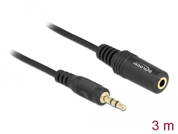 Delock jack 3.5 mm apa > jack 3.5 mm anya kábel 3 m (84002)