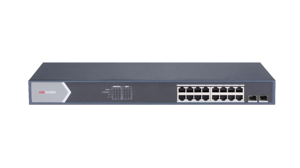 Hikvision 10/100/1000 16x PoE + 2x gigabit combo menedzselhető switch (DS-3E1518P-SI) Hikvision 10/100/1000 16x PoE + 2x gigabit combo menedzselhető switch (DS-3E1518P-SI)