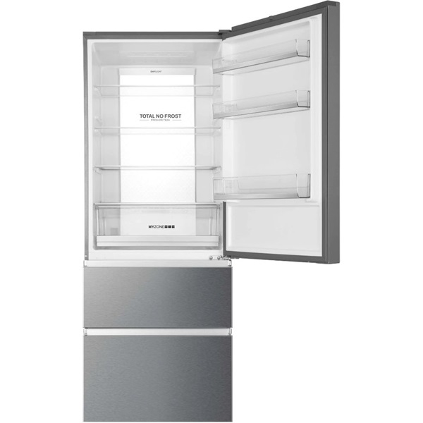 Haier A3FE743CPJ inox, alulfagyasztós, Hűtő:310L, Fagyasztó:140L, Total No frost hűtőszekrény