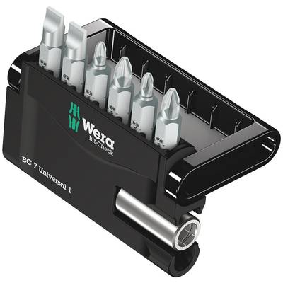 Wera Bit-Check 7 Universal 4 05135810001 Bit készlet 7 részes Kereszthornyú Phillips, Kereszthornyú Pozidriv, TORX Wera Bit-Check 7 Universal 4 05135810001 Bit készlet 7 részes Kereszthornyú Phillips, Kereszthornyú Pozidriv, TORX