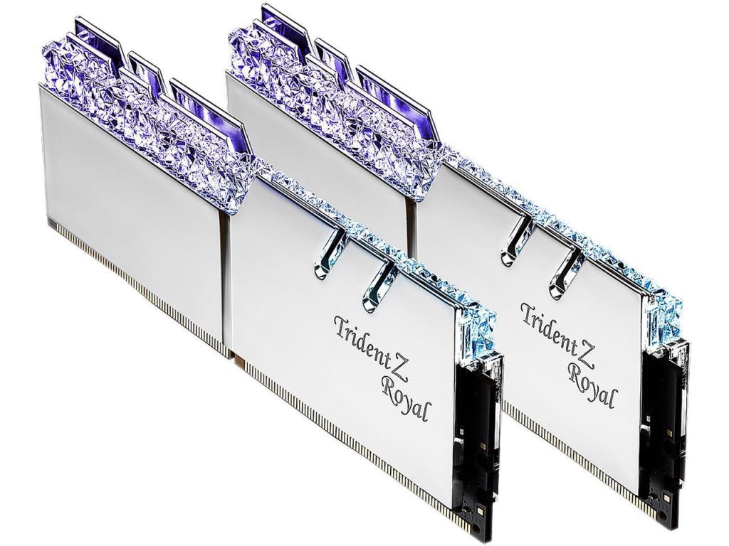 16GB 3200MHz DDR4 RAM G.Skill Trident Z Royal RGB CL16 Silver (2X8GB) (F4-3200C16D-16GTRS)