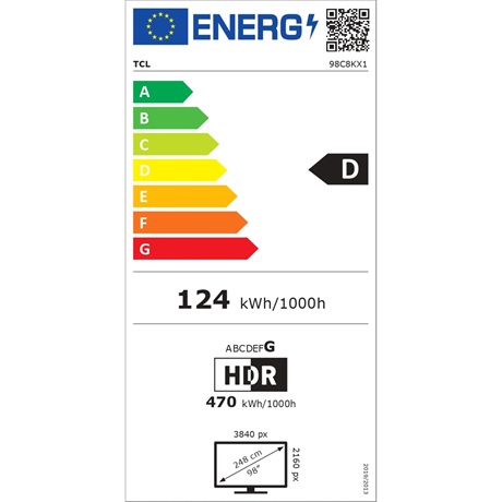 Tcl 98C8K UHD MINILED QLED GOOGLE SMART TV