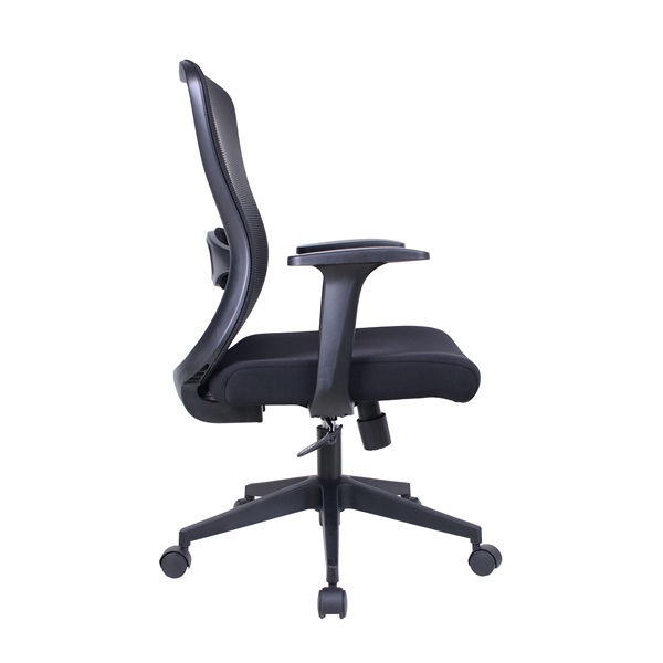 IRISOffice Solara fekete szövet-hálós irodai forgószék fej és háttámasszal