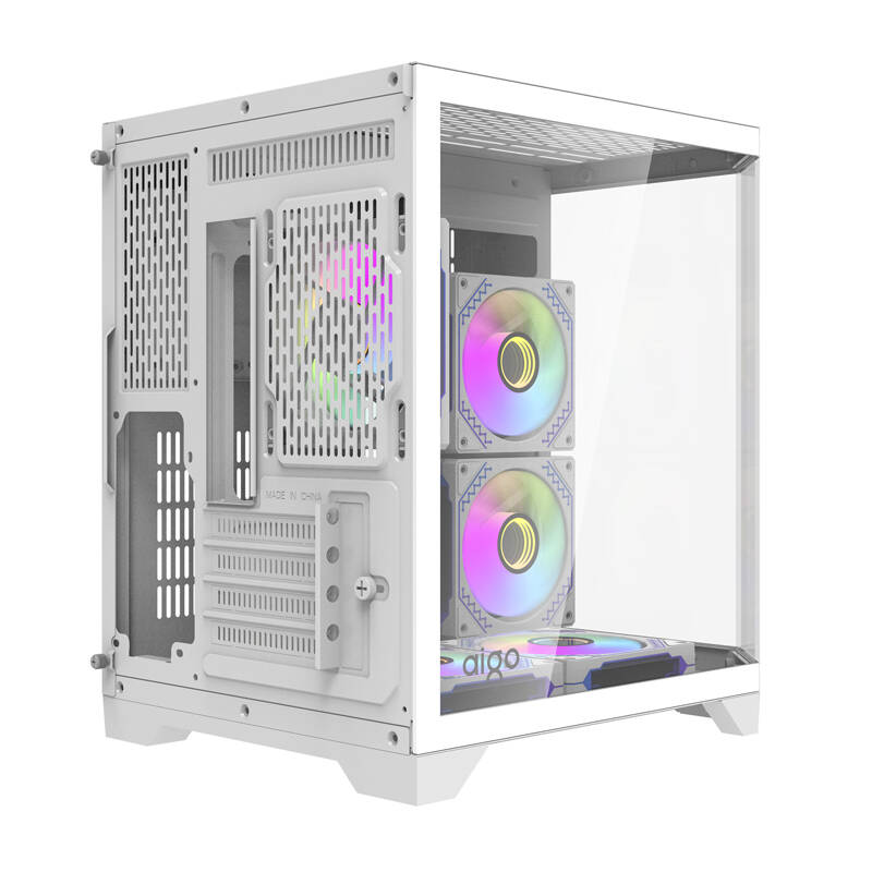 Darkflash FT350 számítógépház + 5 ARGB ventilátor Fehér 