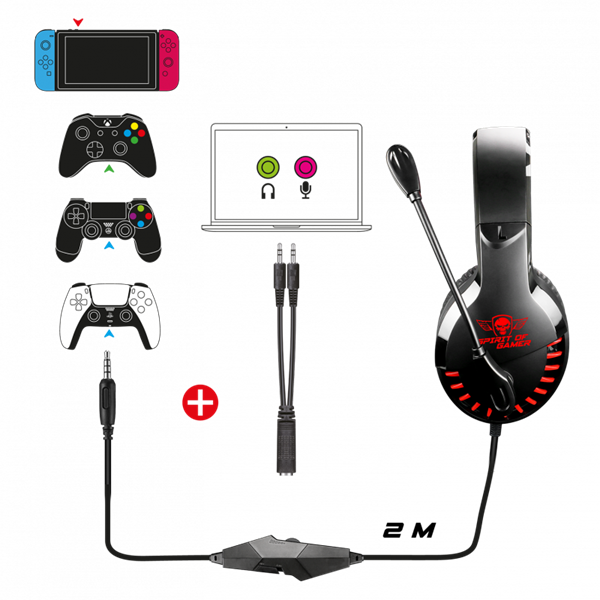 Spirit of Gamer PRO-H3 Fejhallgató  Narancssárga 
