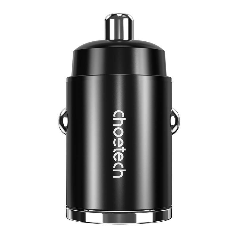 Car Charger Choetech TC0006 1x USB-A, 1x USB-C 30W PD 3.0 (black) Car Charger Choetech TC0006 1x USB-A, 1x USB-C 30W PD 3.0 (black)