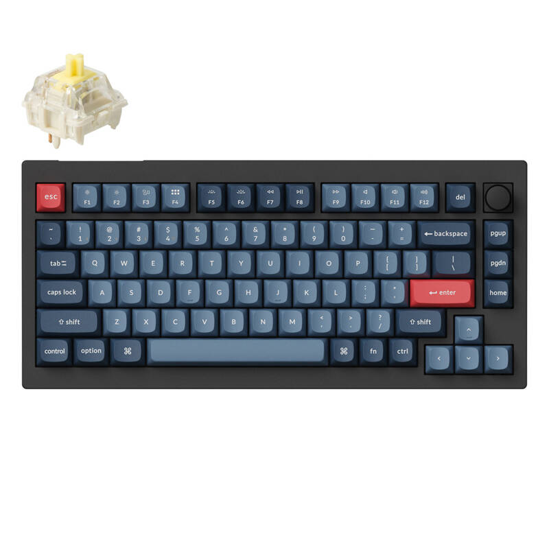 Keychron V1 Max RGB Banana Switch vezeték nélküli mechanikus billentyűzet (fekete) [V1M-D4].