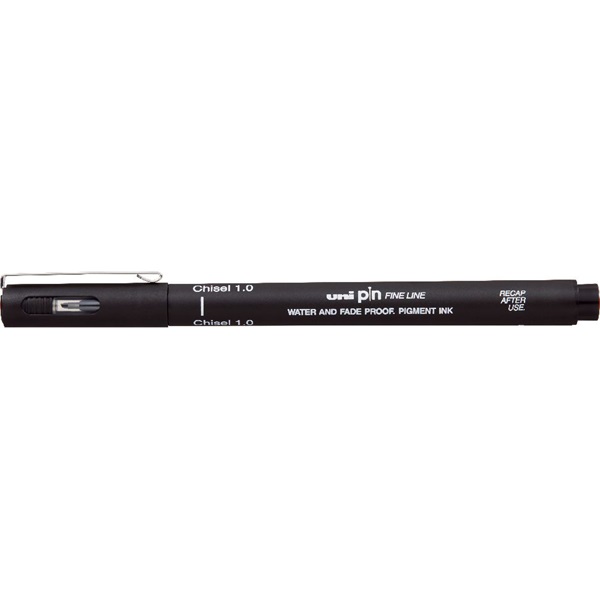 Uni PIN vágott hegyű 1 mm fekete rajzmarker Uni PIN vágott hegyű 1 mm fekete rajzmarker