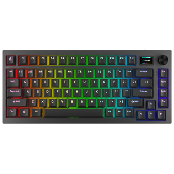 AVAX GM02 PRO 75% Gasket RGB tri-mode mechanikus billentyűzet Gateron barna switch AVAX GM02 PRO 75% Gasket RGB tri-mode mechanikus billentyűzet Gateron barna switch