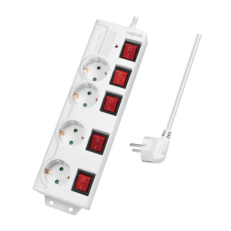 LogiLink LPS252 hosszabbító 4 csatlakozóval 1.5m fehér LogiLink LPS252 hosszabbító 4 csatlakozóval 1.5m fehér