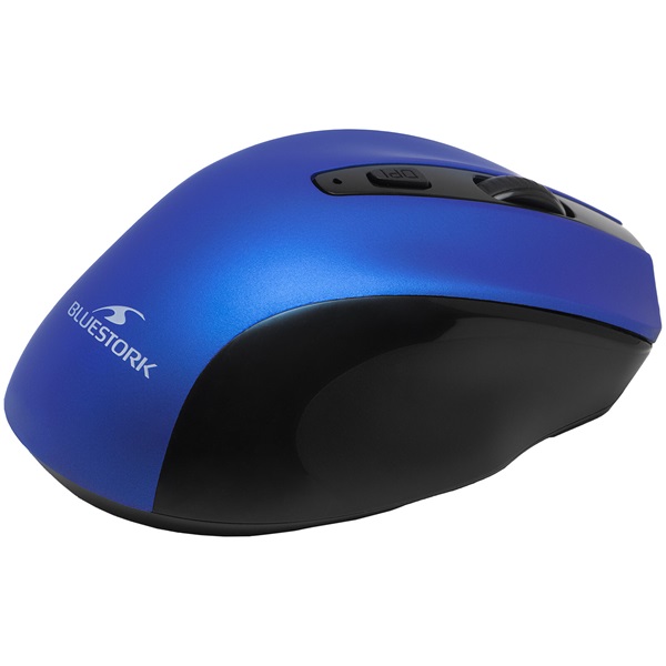 Bluestork  M-WL-OFF75-BLUE  Rechargeable 1600 DPI 6 gomb optikai  Vezeték nélküli Egér Kék 