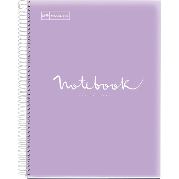 Miquelrius Emotions A4 PP 5x24 lapos levendula kockás spirálfüzet Miquelrius Emotions A4 PP 5x24 lapos levendula kockás spirálfüzet