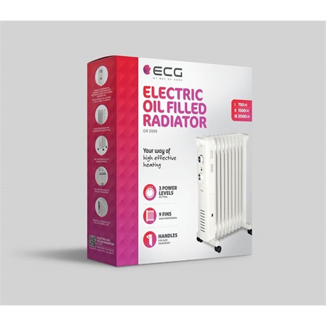 ECG olajradiátor elektromos fehér (OR2090)