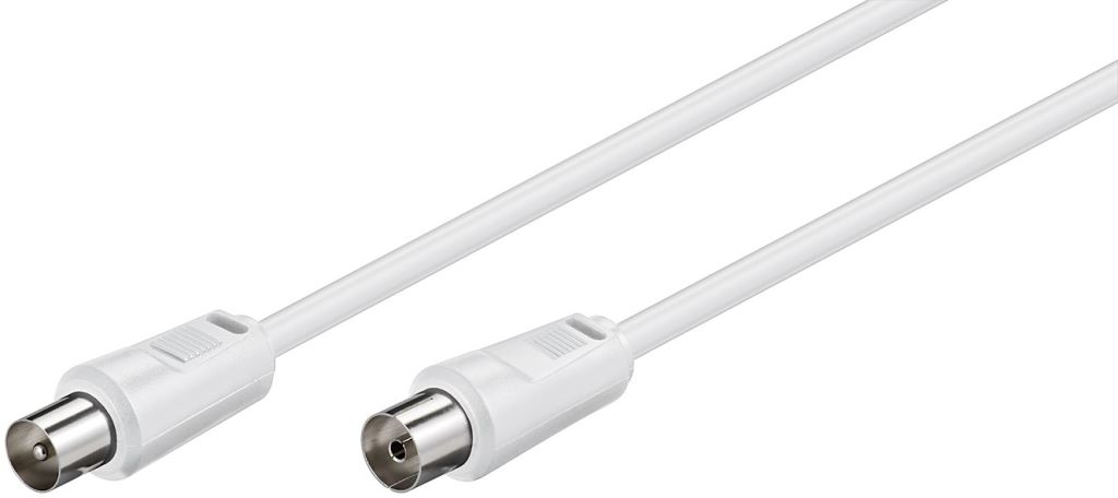 Goobay antenna koax kábel szerelt 5m fehér (11512)