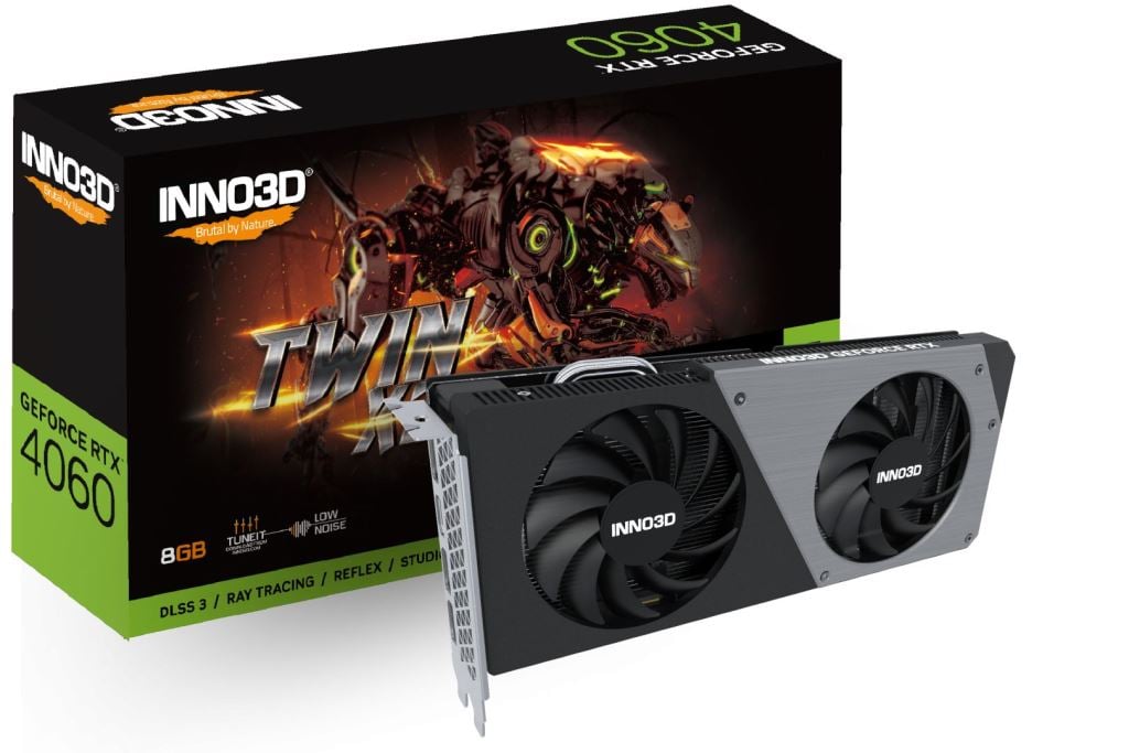 Inno3D GeForce RTX 4060 8GB TWIN X2 videokártya (N40602-08D6-173051N)