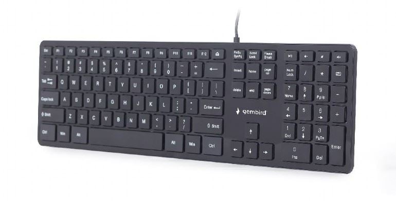 Gembird KB-MCH-02 Chocolate US billentyűzet fekete USB Gembird KB-MCH-02 Chocolate US billentyűzet fekete USB