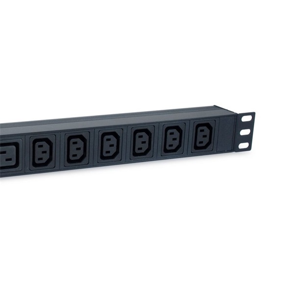 Equip  333316  C20  6x C13 + 2x C19  Rack 1U 1,8m kábel  Hálózati Elosztó Fekete 