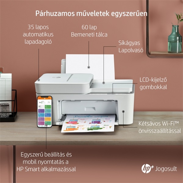HP DeskJet Plus 4120E tintasugaras multifunkciós Instant Ink ready nyomtató (26Q90B)