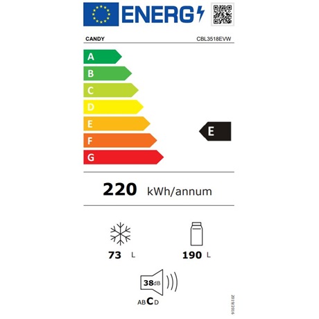 Candy CBL3518EVW HŰTŐ BEÉPÍTHETŐ ALULFAGYASZTÓS