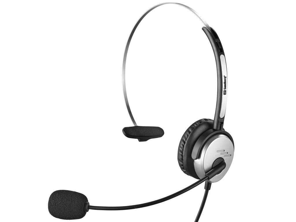 Sandberg Saver mono headset fekete-ezüst (326-14)