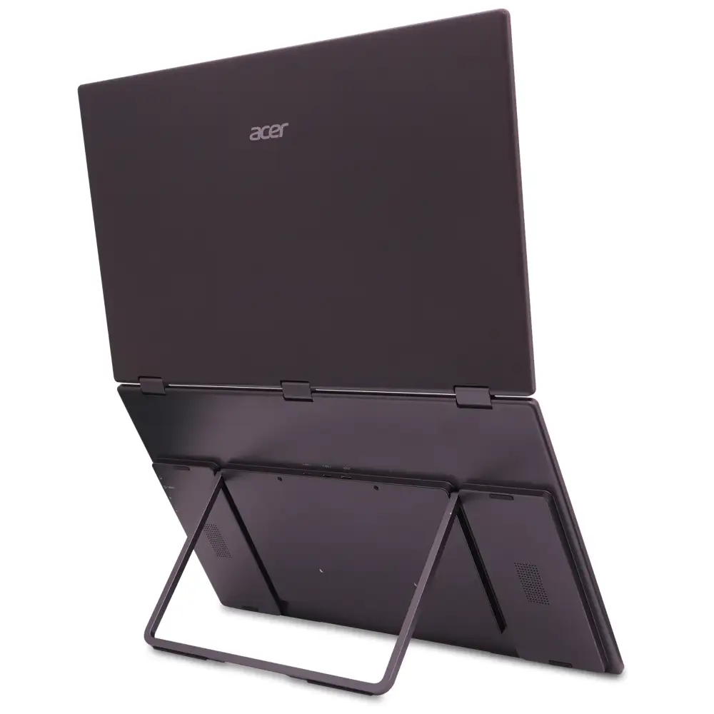 Acer 18,5" PD193QTEbmiuux Hordozható  Monitor - 1920x1080, Full HD, LED, IPS, 100Hz, 4ms, Touch, Fekete
