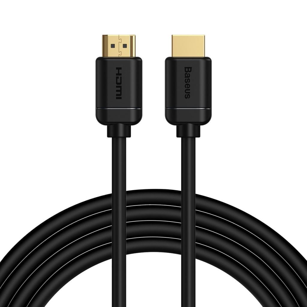Baseus HDMI 2.0 kábel, 4K 60Hz, 3D, HDR, 18Gbps, 3m, fekete (CAKGQ-C01)