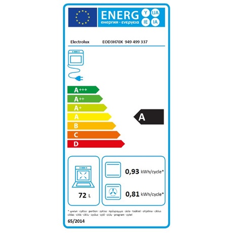 Electrolux EOD3H70X SÜTŐ BEÉPÍTHETŐ ELEKTROMOS GŐZ FUNKCIÓVAL