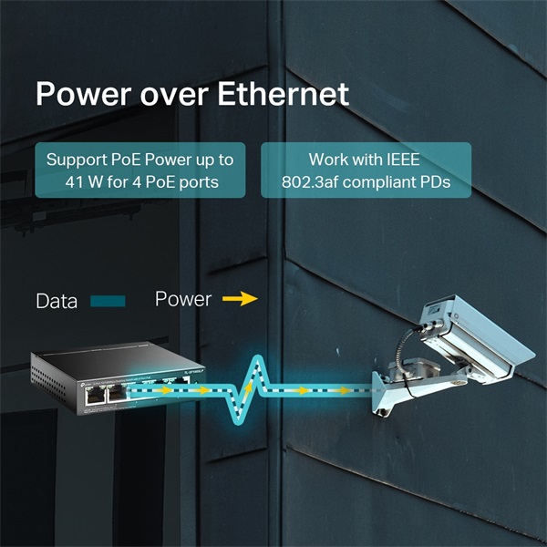TP-Link TL-SF1005LP 10/100Mbps 5 portos PoE switch