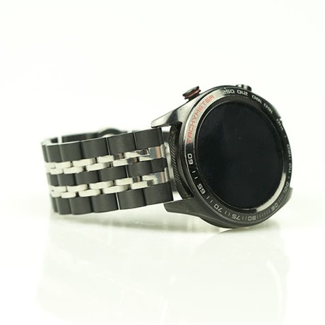 Mybandz 22SKU2504 JUBILEE LÁNCSZEMES FÉM ÓRASZÍJ / FEKETE-EZÜST / 22MM