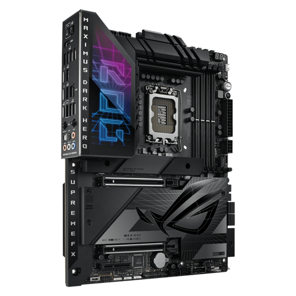 Asus Alaplap - Intel ROG MAXIMUS Z790 DARK HERO LGA1700 (Z790, ATX, 4xDDR5 8000+MHz, 4xSATA3, 5xM.2, HDMI+2xThunderbolt)