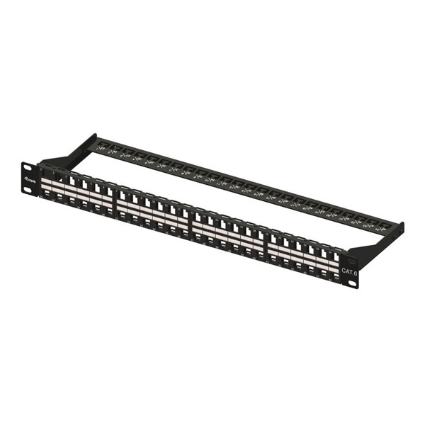 Equip 769248 48 port Cat6 1U árnyékolatlan Keystone Patch Panel Fekete Equip 769248 48 port Cat6 1U árnyékolatlan Keystone Patch Panel Fekete